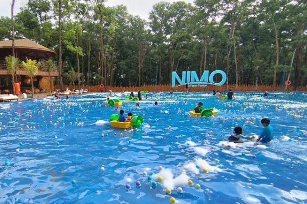 Nimo Water Forest Purwakarta, Wisata Kolam Renang Pasir Putih di Tengah Hutan Tropis yang Sedang Viral